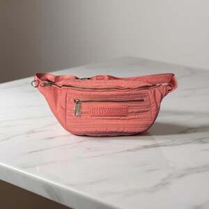 Steve Madden Quilted Nylon Candy Pink Fanny Pack Belt Bag